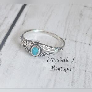 925 SterlingSilver Genuine Turquoise Ring Boutique New!